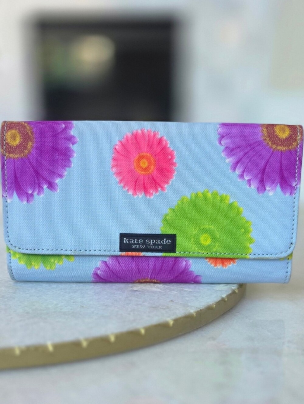Vintage Kate Spade New York Daisy Print Envelope Wallet Y2K